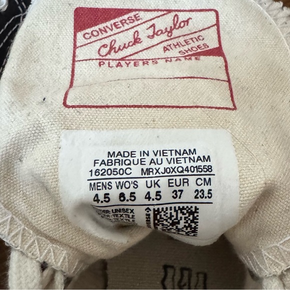 CONVERSE Chuck Taylor All Star 70 unisex Black High Top Sneakers Size 6.5W/4.5M - Picture 5 of 5